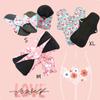 Asenappy Sanitary Pad, 10 PCs Reusable Cloth Pad Washable Cloth Menstrual Pads Panty Liners (Multicolor A) view 4