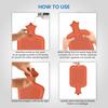 Dr Care Rubber Hot Water Bag (2 litre) Non Electric Rubber Bottle hot bag, hot water bag for period cramps, Heating Bottle, for Body Pain Relief Therapy, Hot and Cold Therapies (Red) view 2