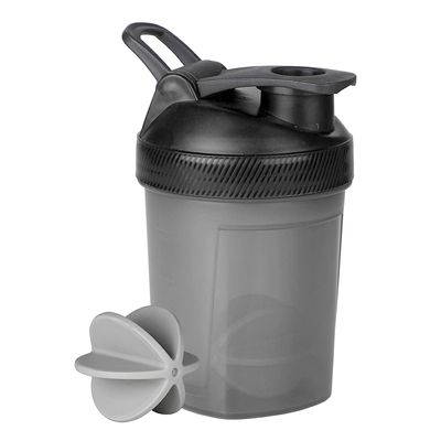 BSPA Protein Mini Gym Shaker| Bottle 300ML with Blender Ball (Black) polypropylene