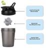 BSPA Protein Mini Gym Shaker| Bottle 300ML with Blender Ball (Black) polypropylene view 3