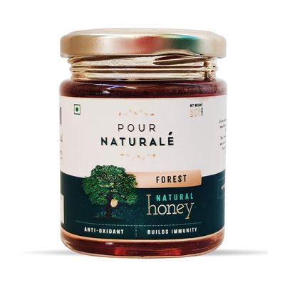 Pour Natural Honey: Forest Honey| Helps build immunity and fight diseases| Pure Natural Honey | Has high antibiotic and anti-inflammatory properties| Glass Jar (250gm)