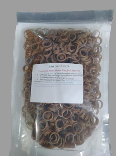 BSD Organics Ready to Fry Vegetarien Snack Onion Ring Boti appalam/pratiyogee vafal -500 Gram