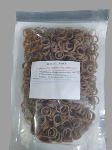 BSD Organics Ready to Fry Vegetarien Snack Onion Ring Boti appalam/pratiyogee vafal -200 Gram