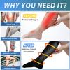 Aoliks Nylon Blend Compression Knee Length Socks For Women & Men Circulation (4 Pairs)- Best Support For Nurses, Running, Hiking, Medical, Pregnancy, Black view 2