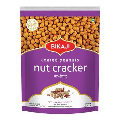 Bikaji Nut Cracker - Coated Peanuts | 400g Pack | Shing Dana | Snacks | Crunchy | Deliciously Coated | Perfect on-the-go snack |