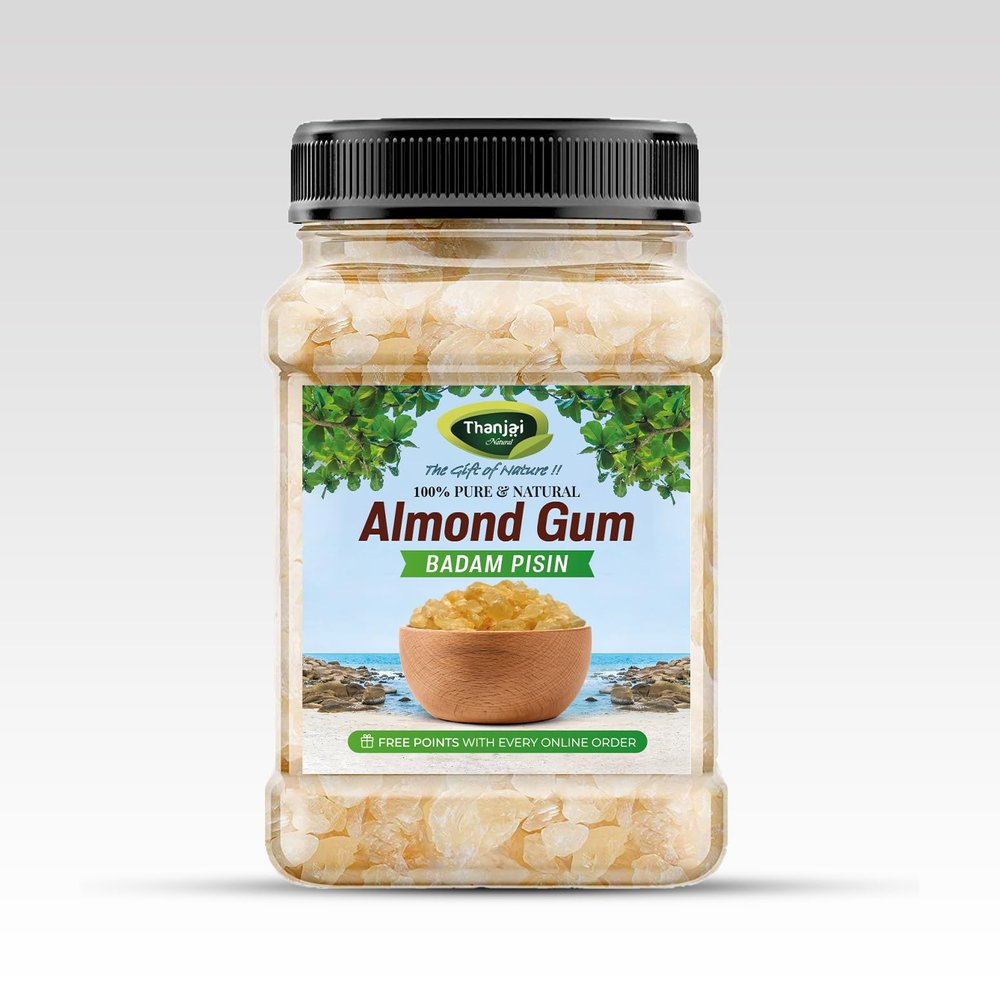 Thanjai Natural 500g Jar Gond Katira | Tragacanth Gum | Kathila Gum | Almond Gum - Anti-Aging Mask for Beautiful Skin