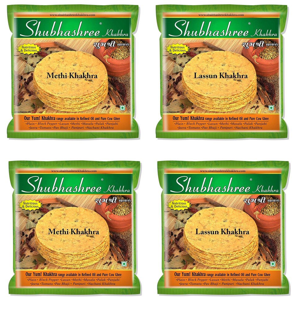 Shubhashree Methi & Garlic Khakhra Combo - 800 grams