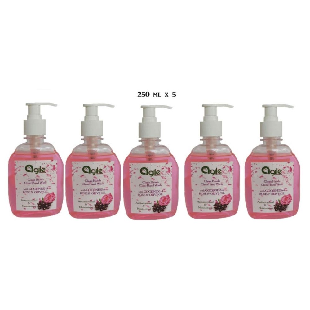Clean Hands Clear Hand Wash 5 X 250 ML = 1.25 L Premium grade quality Hand Wash Pump Dispenser (5 x 250 ml)