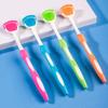Tongue Brush, Tongue Scraper, Tongue Cleaner Helps Fight Bad Breath, 4 Tongue Scrapers, 4 Pack (Blue&Green&Orange&Red) view 1