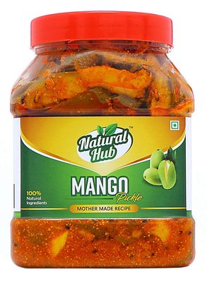 Natural Hub Homemade Mango Pickle,Har Ghar Me (Mango, 1 Kg)
