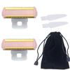 Women's Trimmer Razor Replacement Heads Compatible with Finishing Touch Flawless Body Rechargeable Ladies Shaver with a velvet bag and 2 cleaning brushes (shaver head 2PCS+Bag + 2 brush) view 1