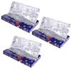Freshee 225 Pre Cut Heavy Duty Aluminium Foil Roti Wrapping Sheets Pack of 3 x 75 Sheets Each, Pop up Kitchen Foil, Silver Foil Sheets for Roasting, Grill Lining and More view 1