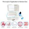 Denture storage box with mirror and cleaning brush, storage box for orthodontic teeth, retainer, etc. view 2