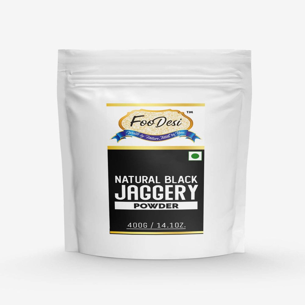 FOODESI Natural Black Jaggery Powder 400 Gm