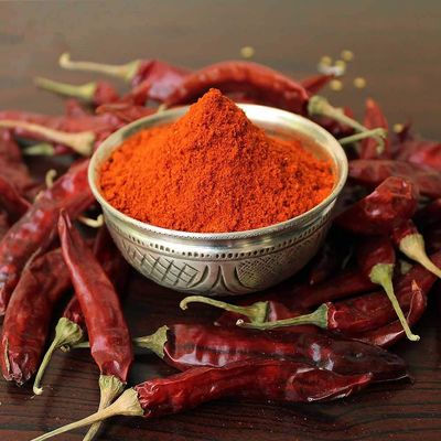 Sitara Foods Guntur Red Chilli Powder Stone Grinder Grounded Mild Spice 250 Grams pack
