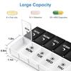 DANYING Large Pill Organizer 2 Times a Day, Weekly Pill Box 2 Per Day, AM PM Pill Case, Day Night Pill Container 7 Day, Vitamin Case Twice a Day view 2