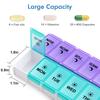 DANYING Large Pill Organizer 2 Times a Day, Weekly Pill Box 2 Per Day, AM PM Pill Case, Pill Container 7 Day, Vitamin Case Twice a Day view 3