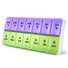 DANYING Large Pill Organizer 2 Times a Day, Weekly Pill Box 2 Per Day, AM PM Pill Case, Pill Container 7 Day, Vitamin Case Twice a Day view 1