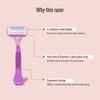 Sirona Razor for Women, Hair Remover for Women, Body Razor for Women, Women Razor, with Aloe Boost for Smooth Arms, Legs, Underarms & Bikini Line, 4-Blade Shaving Razor Women - Reusable (Pack of 2) view 4