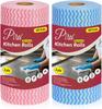 Kitchen Washable Rolls for Home and Office- Pack of 2 Kitchen Printed Tissue Rolls - Non-Woven Reusable and Washable Kitchen Printed Tissue Rolls - 2 Rolls - 240 Wipes Pull per roll - Total 240 pulls view 1