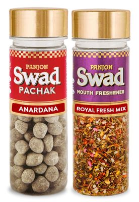 Panjon Swad Anardana & Royal Fresh Mix Pachak (Mukhwas Mouth Fresheners) 2 Bottles, 250g