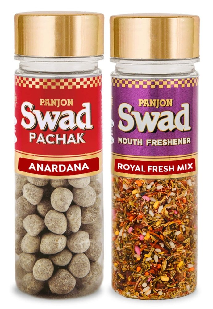 Panjon Swad Anardana & Royal Fresh Mix Pachak (Mukhwas Mouth Fresheners) 2 Bottles, 250g