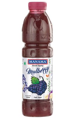 Manama Mulberry Crush | 750ML Fruit Topping for Ice Creams, Cakes, Pastries and Shakes