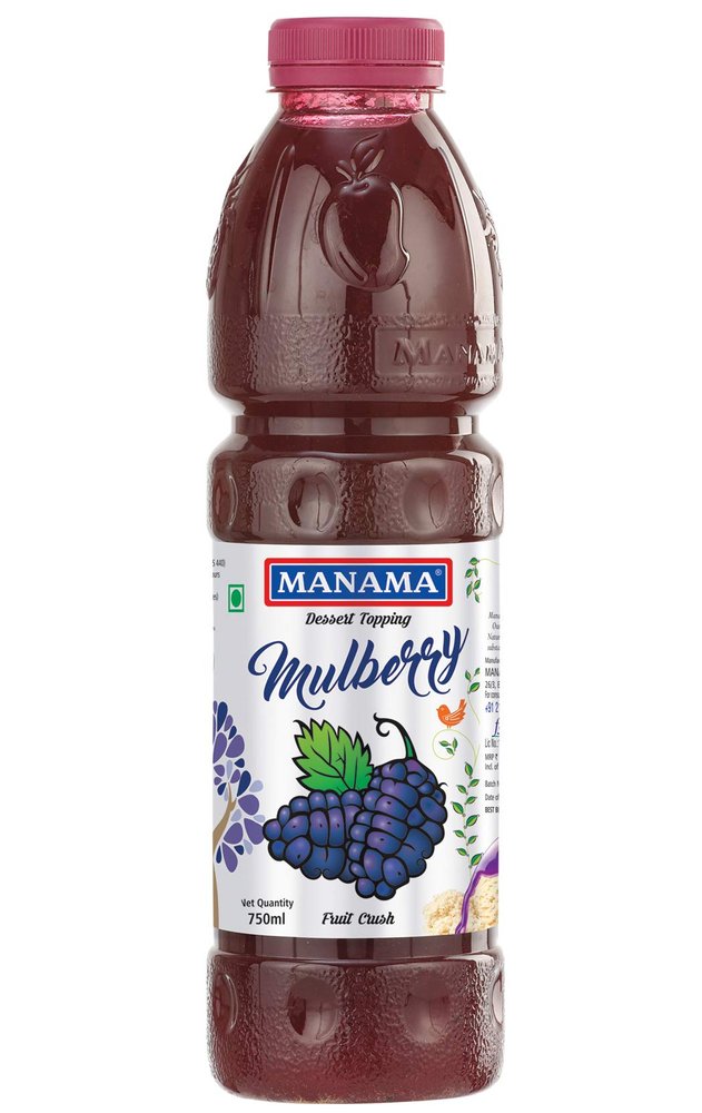 Manama Mulberry Crush | 750ML Fruit Topping for Ice Creams, Cakes, Pastries and Shakes
