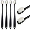 4 Pieces Soft Bristle Toothbrush Nano Toothbrush Ultra Soft Toothbrush Manual Toothbrush with 20,000 Bristles for Sensitive Teeth and Gum Adult Kid Children (Black) view 1