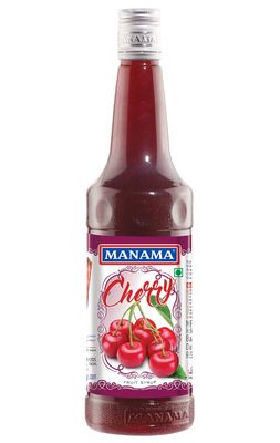 Manama Cherry Fruit Flavoured Syrup for Mocktails and Cocktails, 750ML