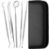 BSIPL Dental Tools Pack of 5 Dental Pick Dental Scaler, Stainless Steel Dental Duty Cleaning Tools for Plaque Tartar Removal of Personal Oral Care & Pet Use view 1