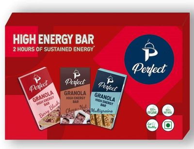 Perfect Granola High Energy Bar - Pack of 9 Premium and Healthy One Meal bar (Berry Blush Choco Nut Multigrain ) |Protein Bar | No Added Sugar 180gram