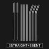 6 Pack Straws 3 Straight 3 Bent- Transparent view 2