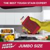 BEAR GRIPS Silver Power Foam/Sponge Wool Scrubber with Steel Loops for Tough Oily Stains Dish Washing - Jumbo Size - Pack of 8 view 4