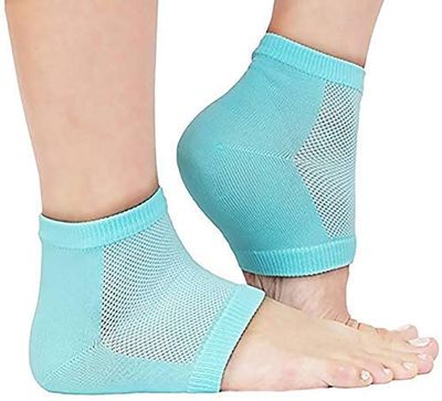 P P Enterprise Heel Pain Relief Silicone Gel Heel Socks anti crack heel socks Heel Protector Socks Foot Protector Silicon Toe Free Heel Pain Relief Socks For Men And Women (MULTI COLOUR)
