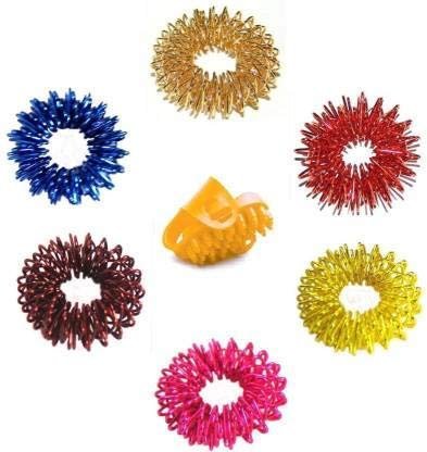 Acs-69 Acupressure Sujok Ring Finger Massage (Free Acupressure Thumb Pad) Massager (Multicolor)