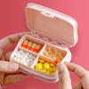 Dorakitten Travel Pill Organizer 4 Compartments Travel Pill Container Pill Tablet Holder Pill Storage Box Pocket Pill Holder Pill Storage Box view 2