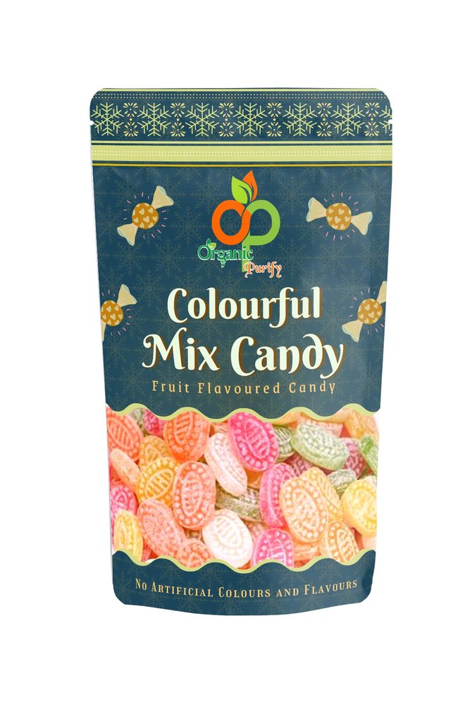 Organic Purify Colorful Mix Fruit Candy (Mouth Freshner), 1.8KG