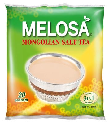 MELOSA, Mongolian Salt Tea Butter Tea PO Cha. Instant 3 in 1 Tea Mix g, 240 Gram