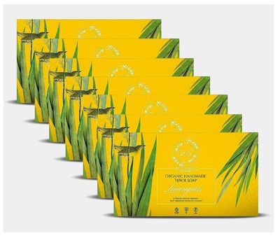 Wellspring (Pack of 7) Nirol Natural Washing Laundry Soap Bar | Veg, Organic And Chemical Free| Baby Safe| For Sensitive Skin| Lemongrass Fragrance (840 Grams)