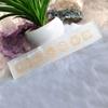 9Dzine Selenite Seven Chakra Golden Symbols Engraved Selenite Stick/Plate/Wands for Yoga Meditation Balancing Rekhi Selenite Charging Plate(White)(19.5 Cm) view 2