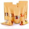 PanPack 100pcs Kraft Stand Up Pouches, Zip Lock Stand Up Bags Wth Matte Rectangular Window, Reusable for Home or Business, 6 x 9 Inches view 2