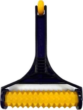 Acs 098 Acupressure Handle Plastic Pyramidal (Back Roll) Massager (black,yellow)