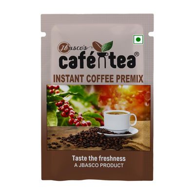 Caf N Tea Regular Instant Coffee Premix | 14g Sachets| Pack of 50 | 100% Natural Coffee Powder|Quick & Easy Brew