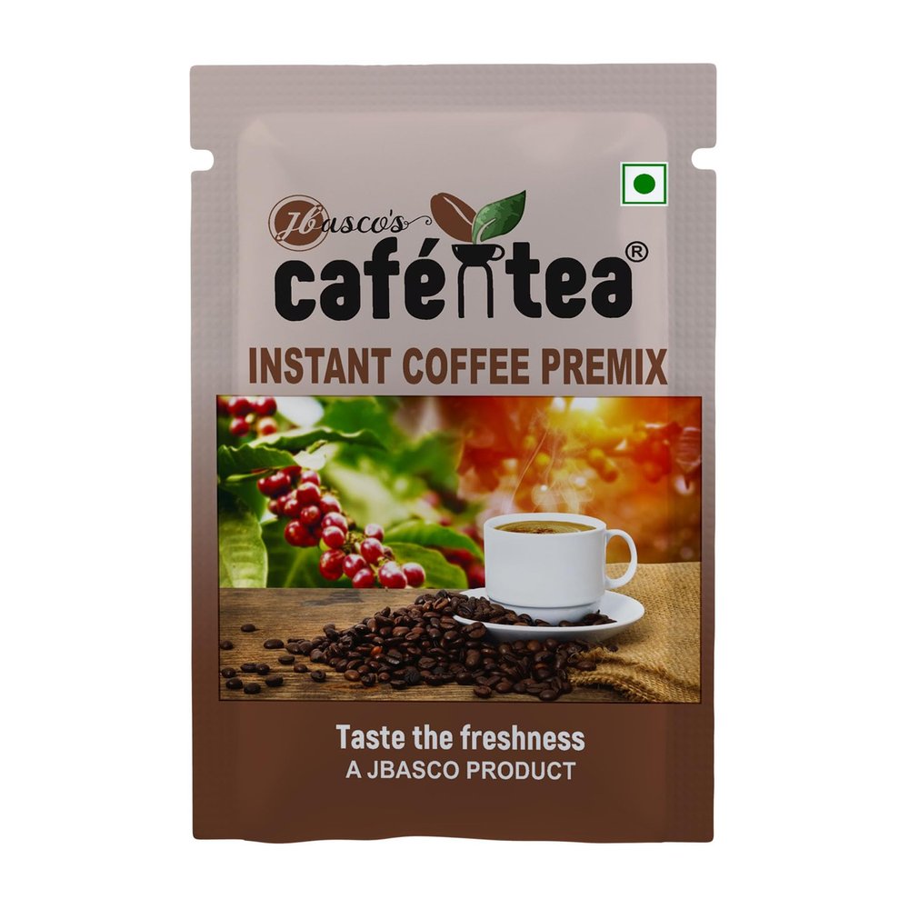 Caf N Tea Regular Instant Coffee Premix | 14g Sachets| Pack of 50 | 100% Natural Coffee Powder|Quick & Easy Brew