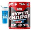 WILD BUCK Wild Pre-X4 Hardcore Pre-Workout Supplement powder with Creatine Monohydrate, Arginine AAKG, Beta-Alanine, Explosive Muscle Pump -For Men & Women [40 Servings, Green Apple] Free Shaker view 1