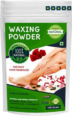 waxing powder for hair removal | Wax Powder | Hair Removal | Rose Flower Flavours For Instant Hair Remover, Zero Pain, No Side Effects, All Types Skin (Hand, Leg, Underarm, Private Part) 100Gram