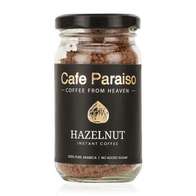 Cafe Paraiso Hazelnut Instant Premium Flavored 100% Arabica Coffee | Medium Roasted | Agglomerated | 50g