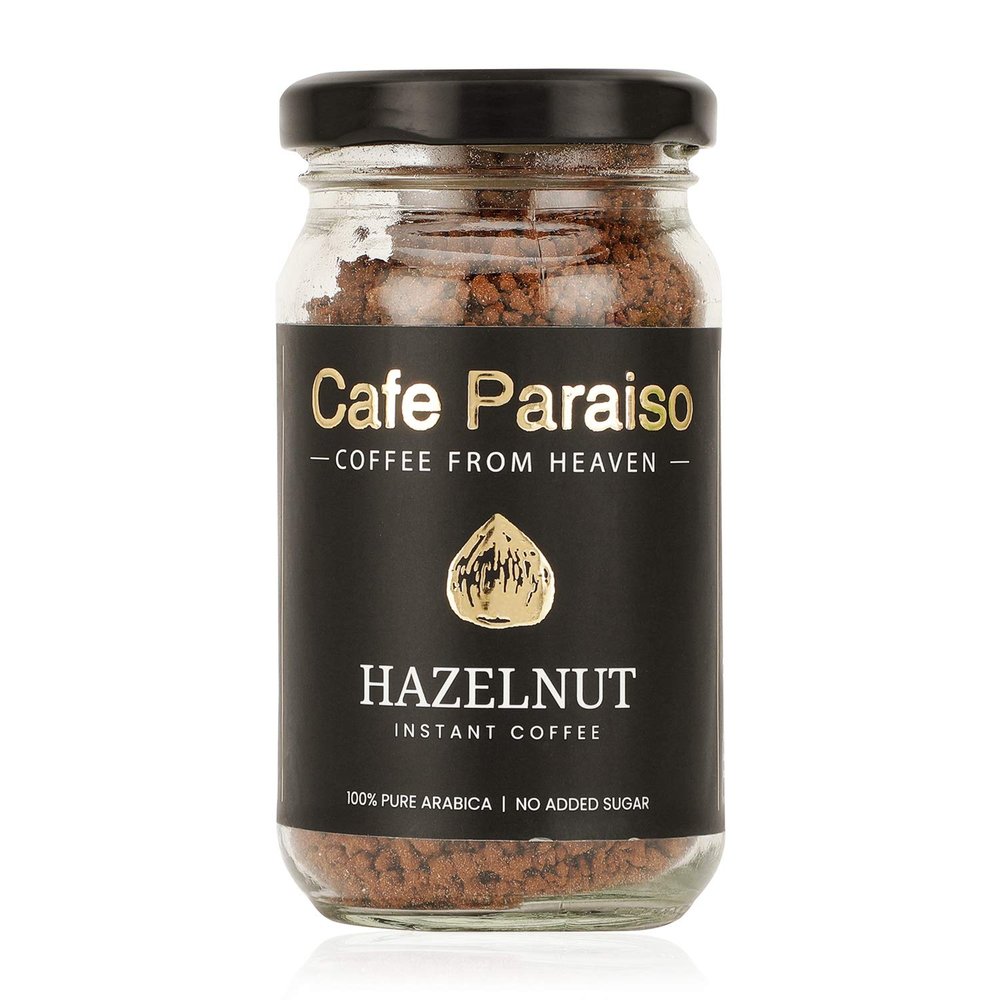 Cafe Paraiso Hazelnut Instant Premium Flavored 100% Arabica Coffee | Medium Roasted | Agglomerated | 50g