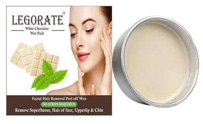 LEGORATE White Chocolate Facial Hair Removal Peel Off Katori Wax, Women (90 Gm) For Face Upper Lips & Chin